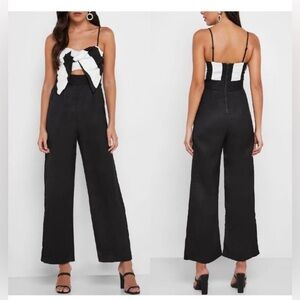 BARDOT Black Sleeveless Stripe Wide
Leg Jumpsuit